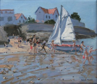 Barca a vela bianca, Palais sur Mer, Francia da Andrew Macara